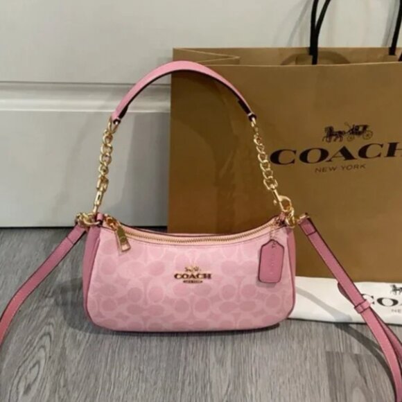 Coach Teri Shoulder Bag In Signature Canvas - Picture 2 of 9